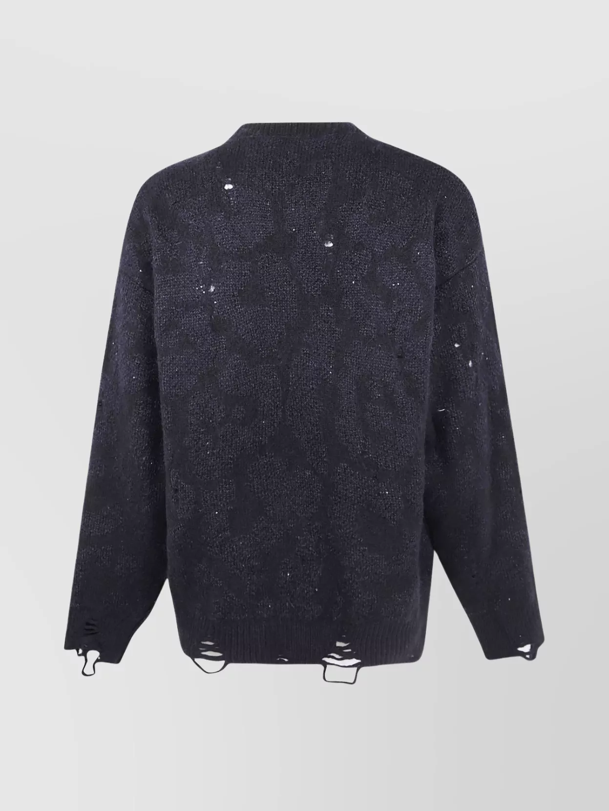 Laneus Animal Print Crew Neck Long Sleeve Jumper