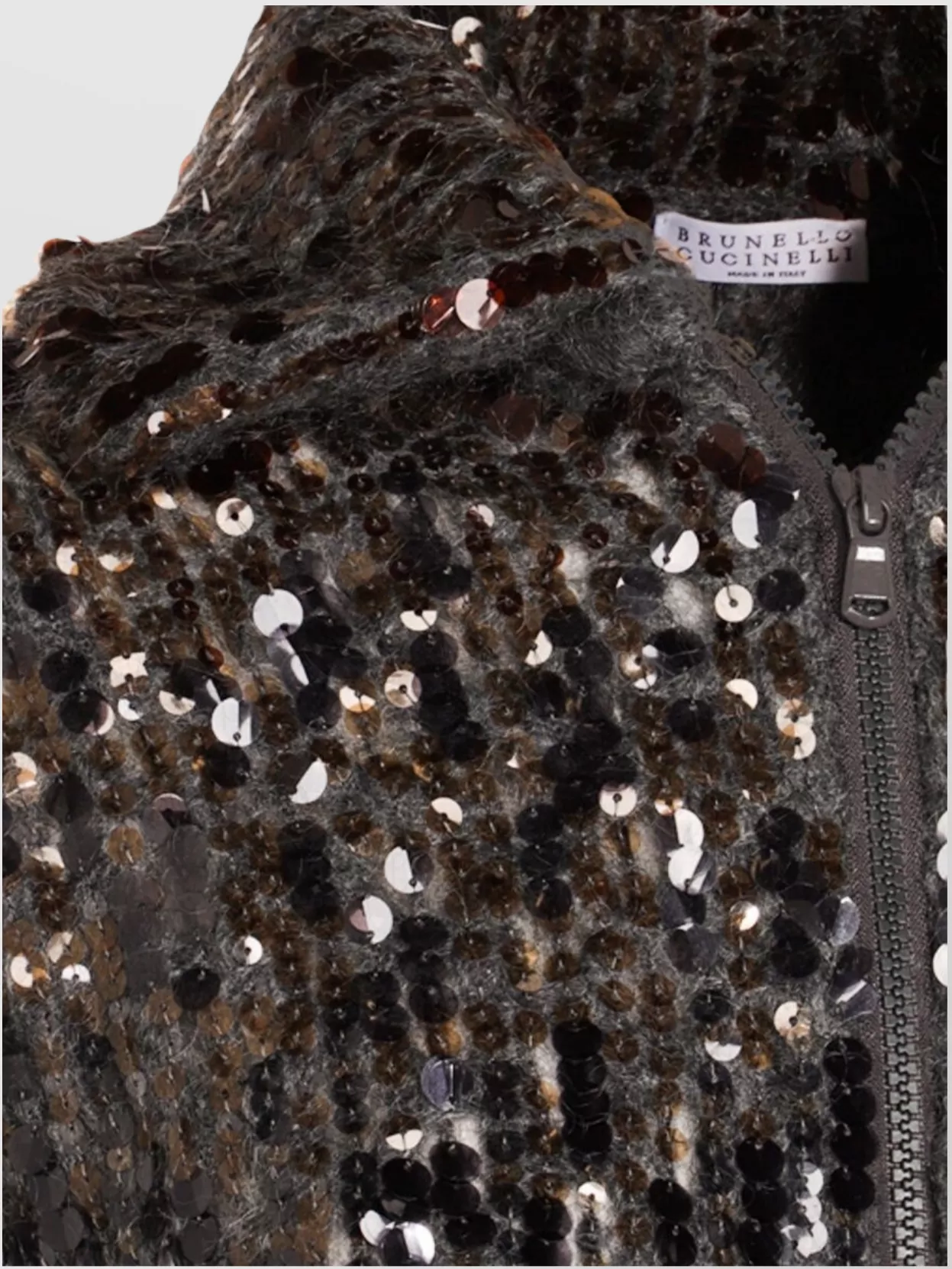 Brunello Cucinelli Embellished Crewneck Knitwear With Ribbed Accents