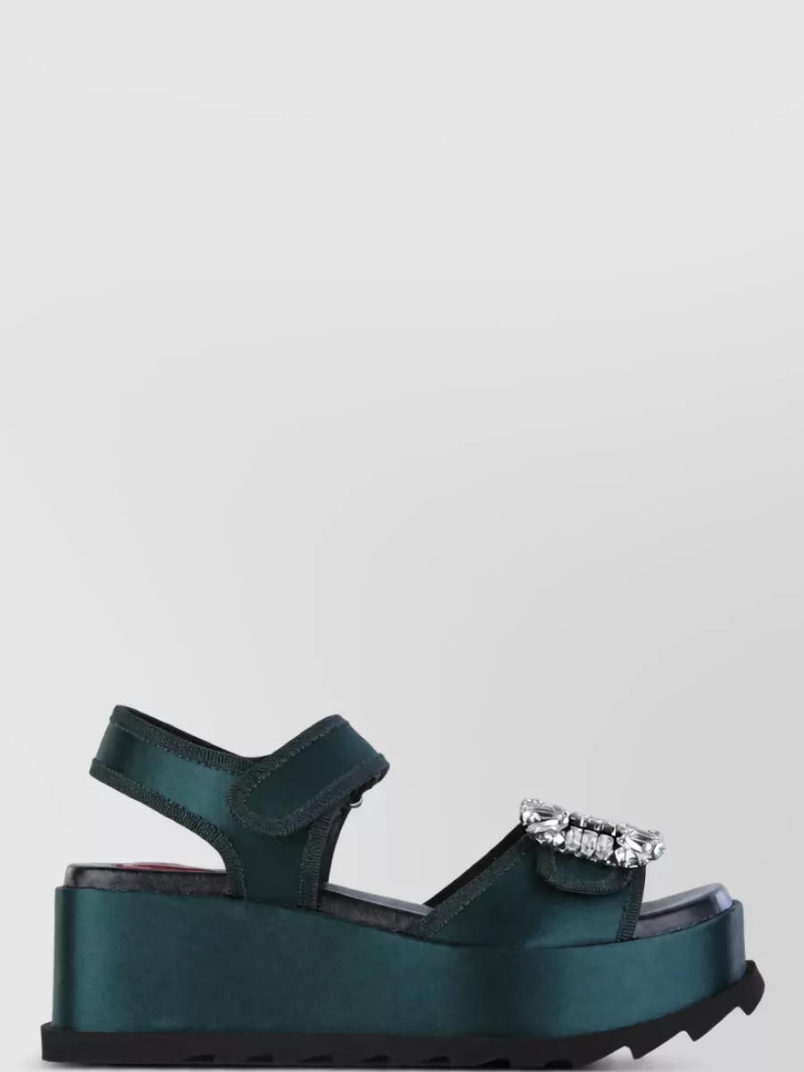 Roger Vivier leather embellished platform mules