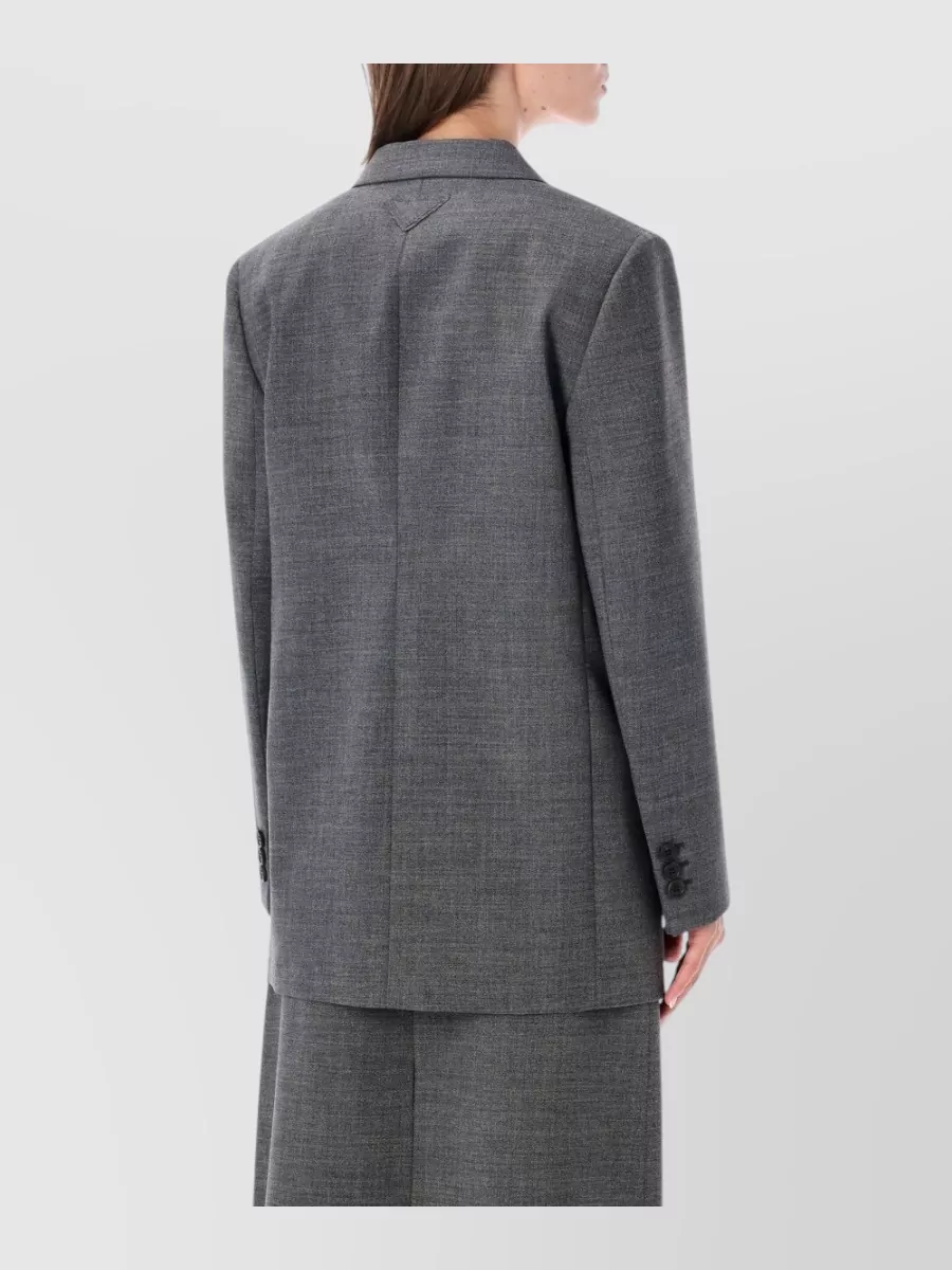 Prada Virgin Wool Single-Breasted Blazer