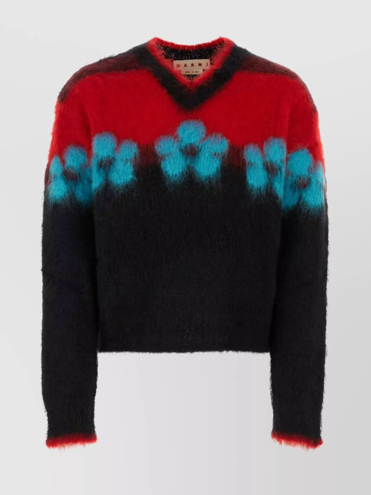 Shop Marni Mohair Blend Cropped Sweater