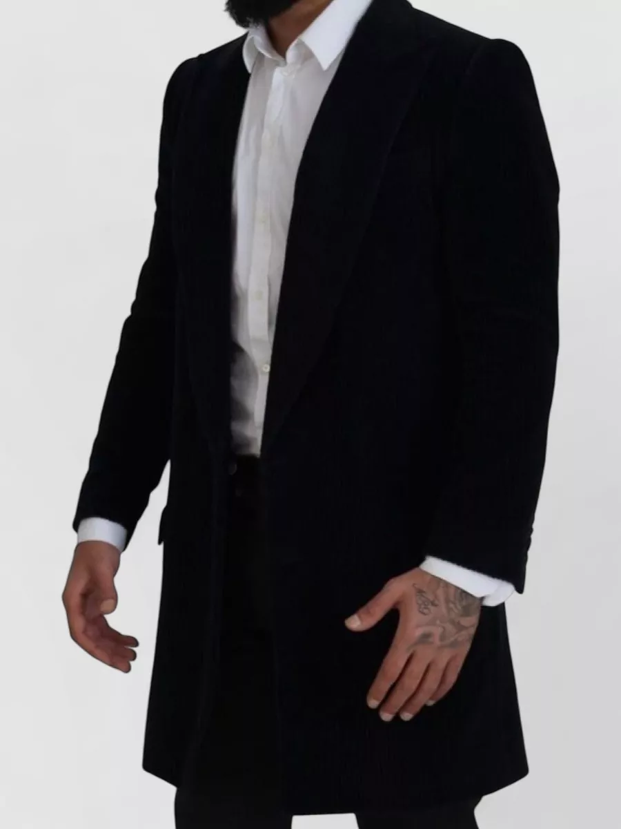 Dolce&Gabbana Cotton Slim-Fit Single-Breasted Coat