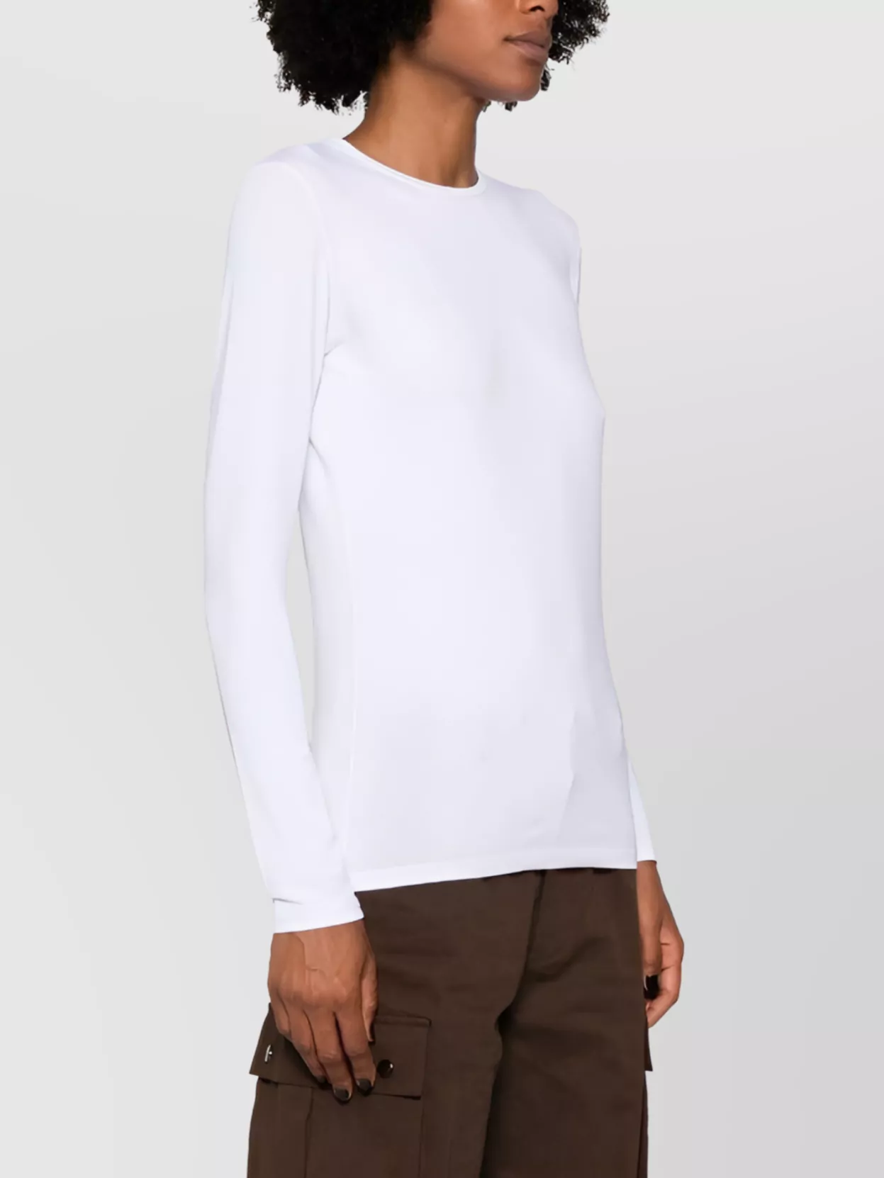 P.a.r.o.s.h Lightweight Cotton Blend Crew-neck Long-sleeved T-shirt
