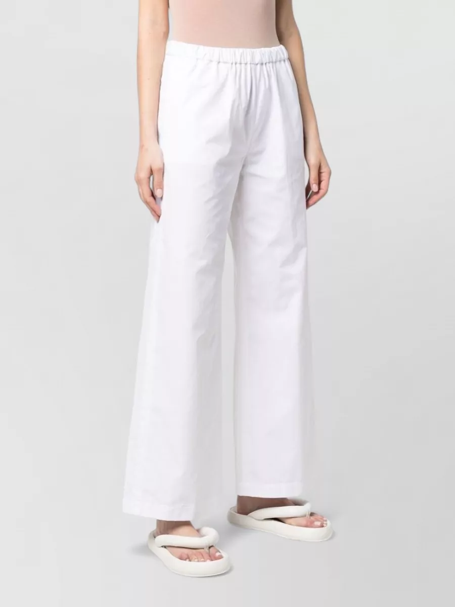Aspesi Wide Leg Silk Nylon Blend Trousers