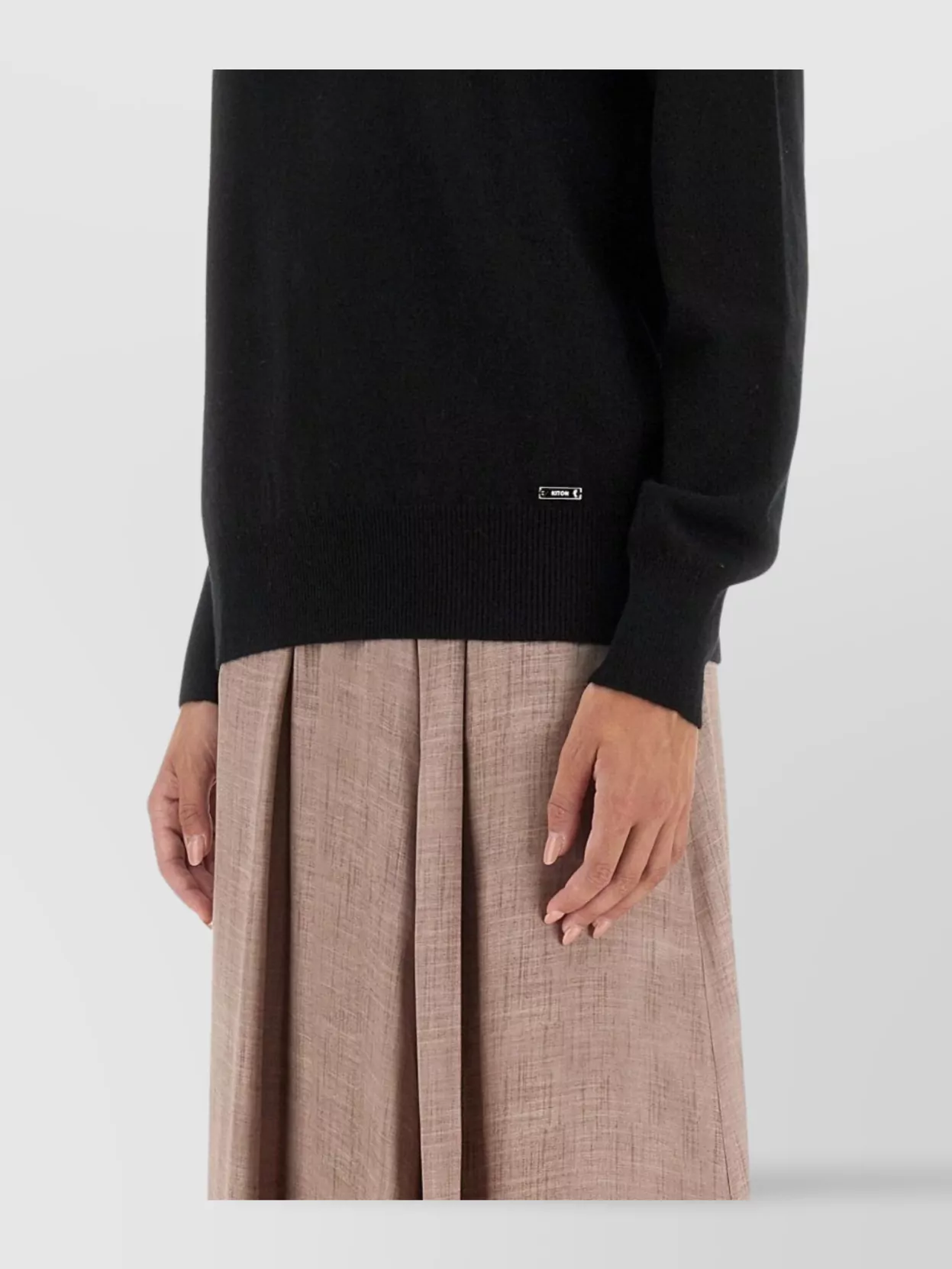 Kiton Chunky Turtleneck Knitwear Ribbed Finish