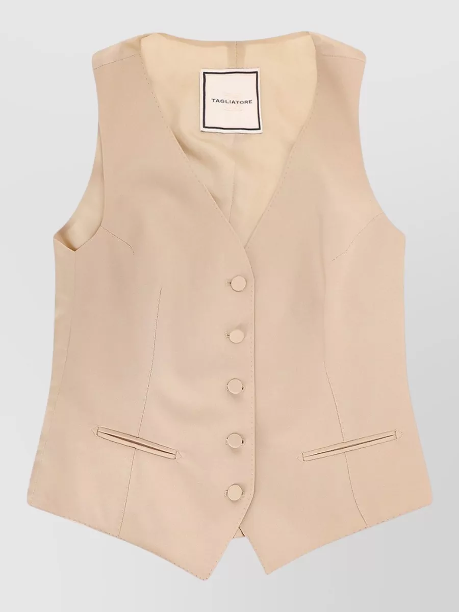 Tagliatore Virgin wool v-neck vest