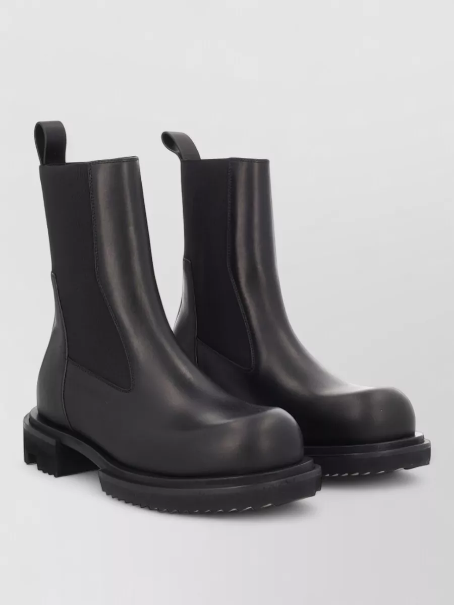 Rick Owens Beatle Ankle Boots Elastic Panels Tabs