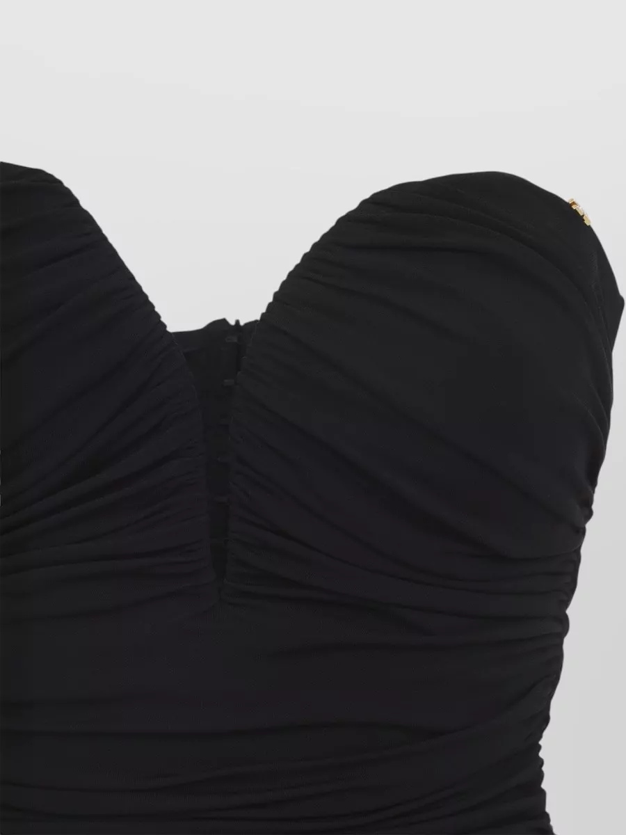 Elisabetta Franchi Strapless Ruched Mini Dress Structured