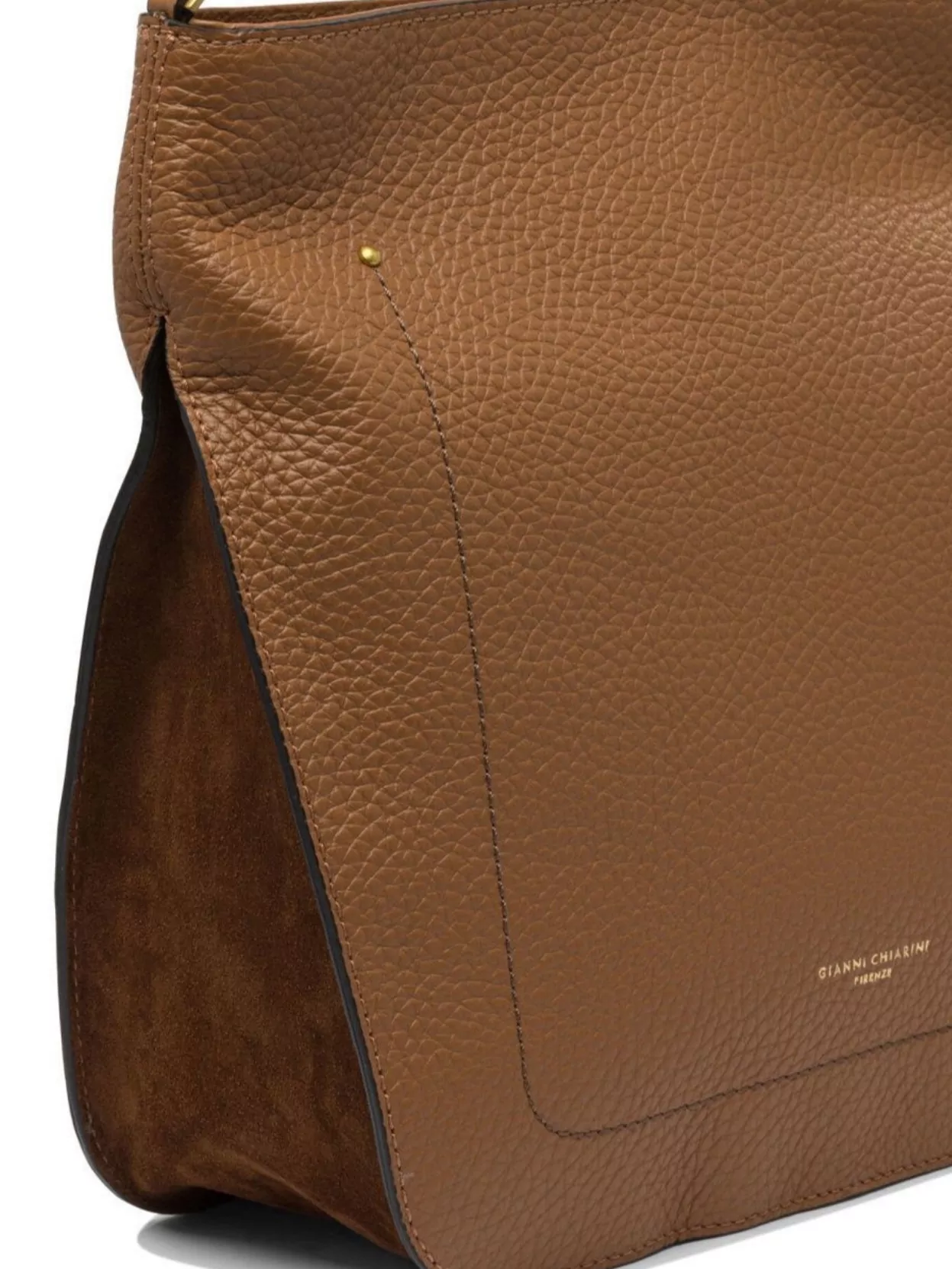 Gianni Chiarini Textured Finish Shoulder Bags With Adjustable Strap In Brown