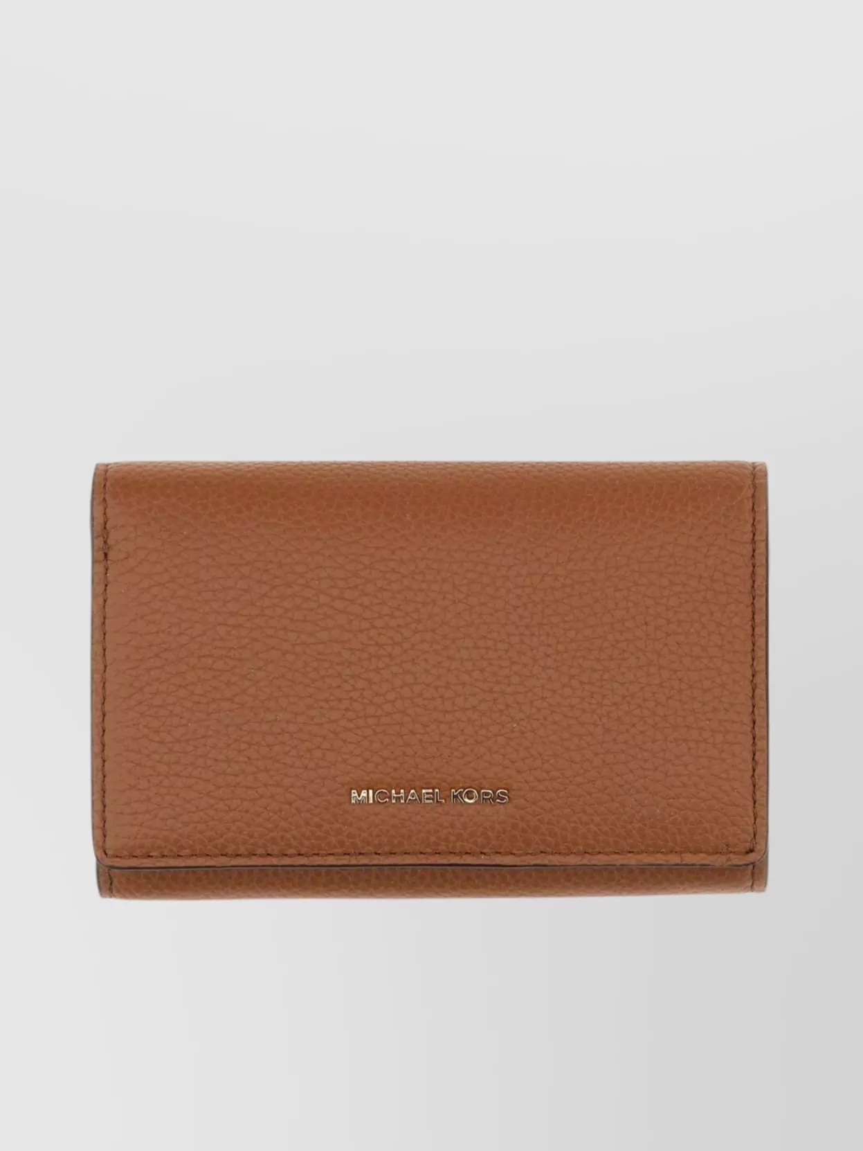 Michael Kors Textured Pebbled Leather Wallet In Brown