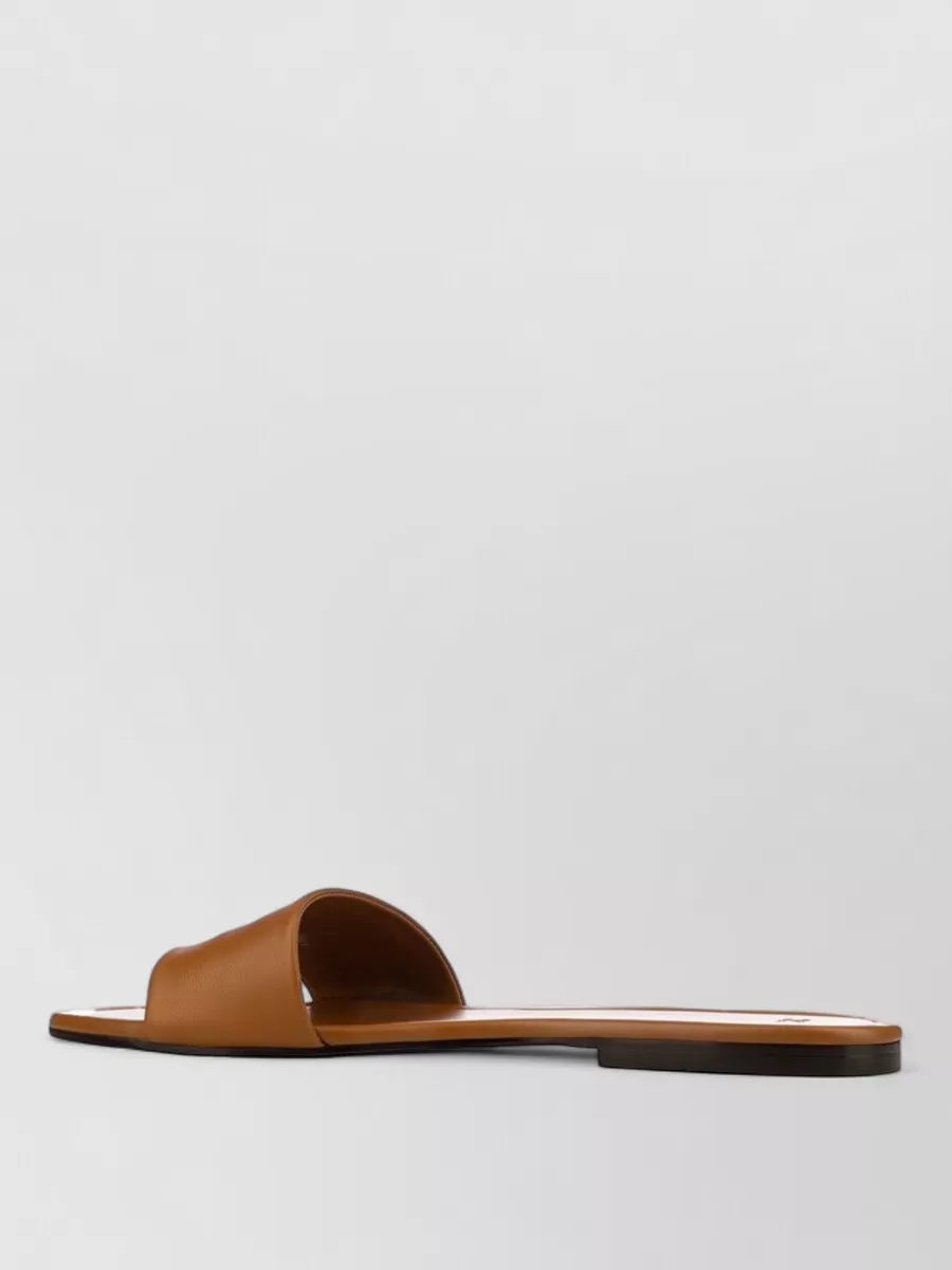 Celine Shearling-Lined Leather Mules