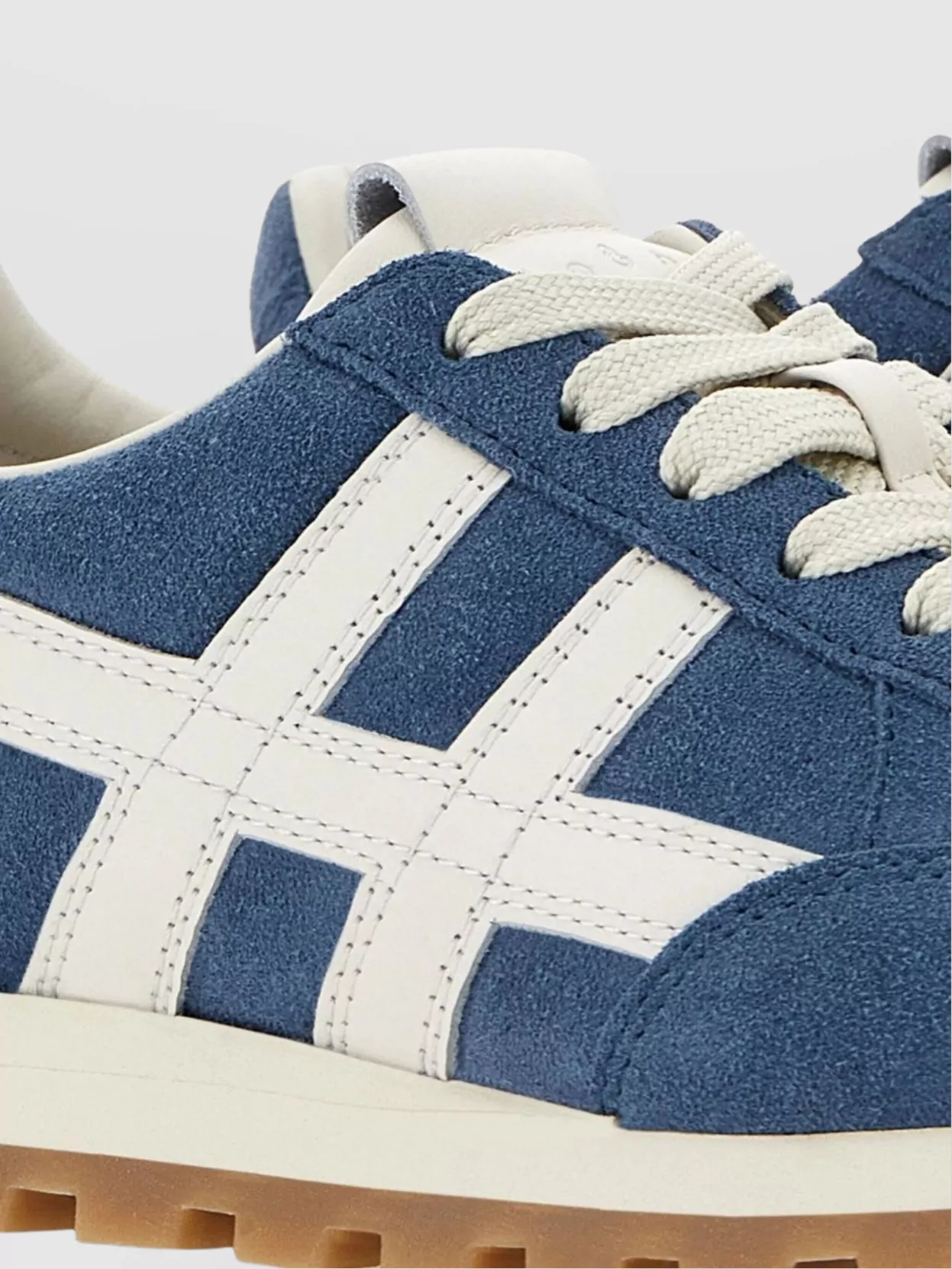 Hogan Sneakers With Contrast Stripes And Rubber Sole In Blue