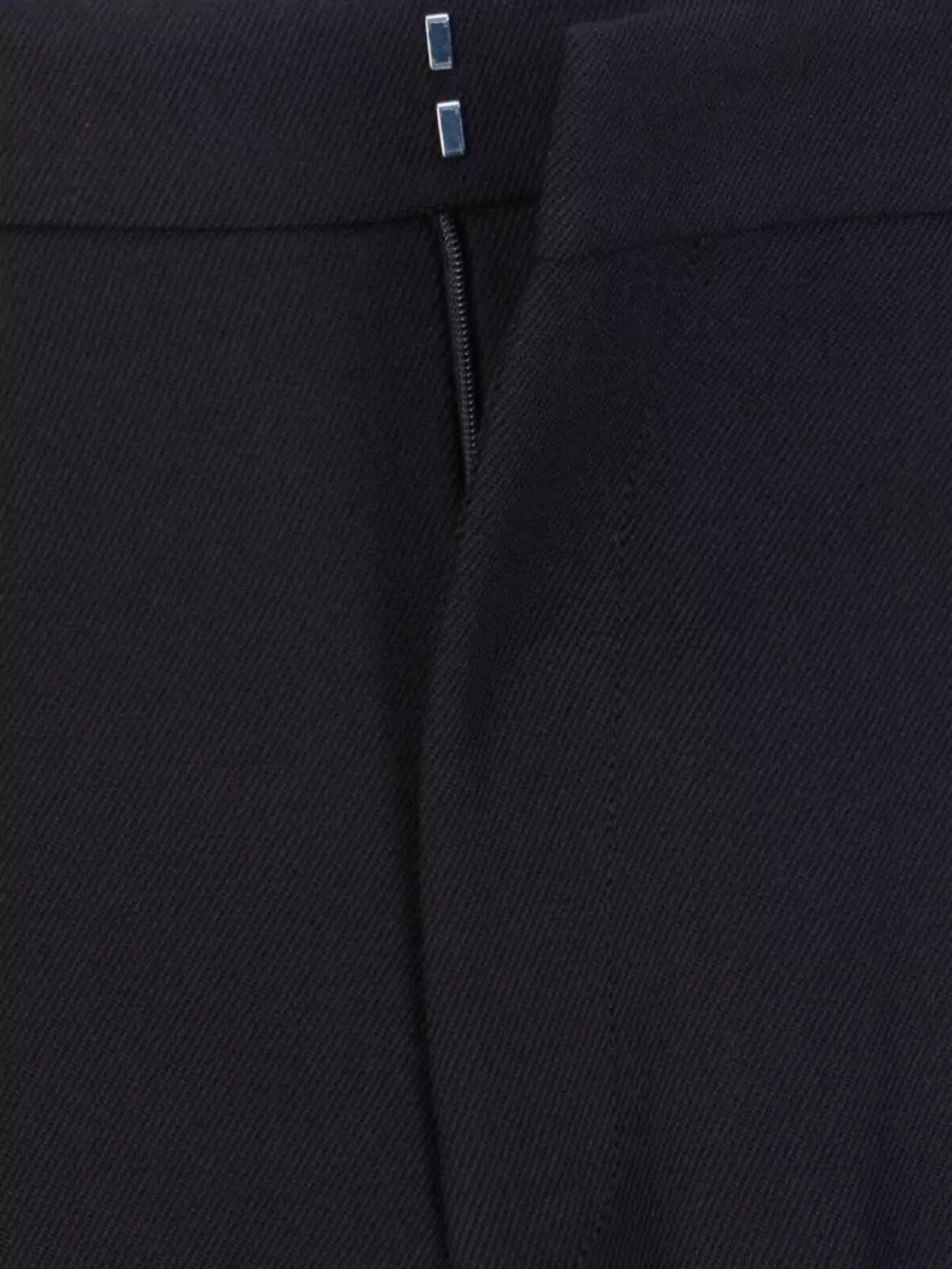 Victoria Beckham Straight Trousers With Pleats And Button Detail