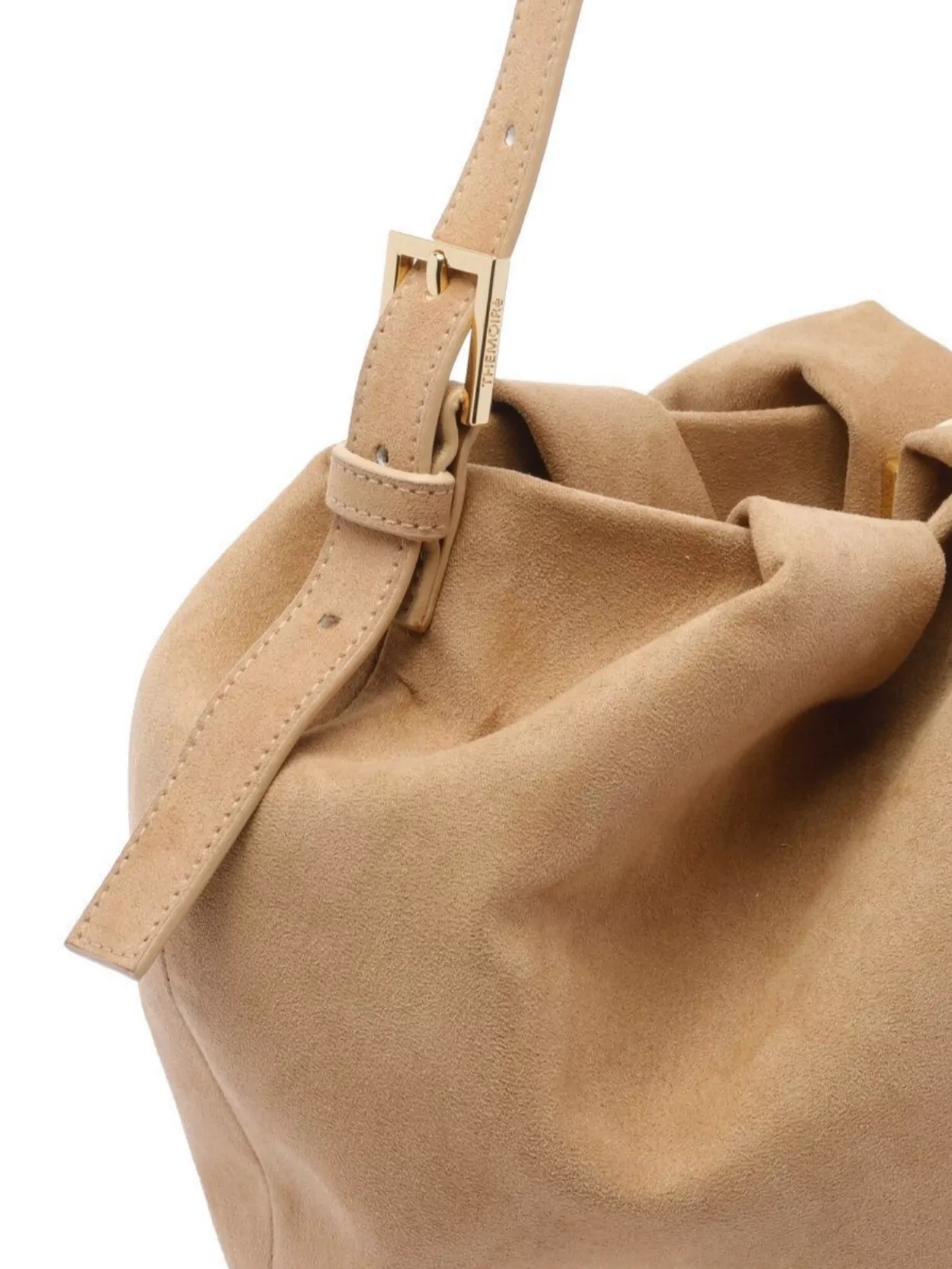 Themoiré Slouchy Shoulder Bag Adaptable Strap Buckle Detail