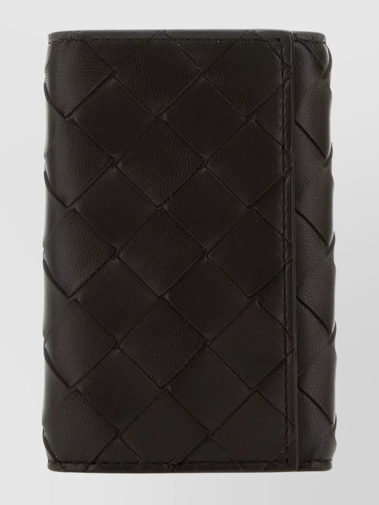 Shop Bottega Veneta Keyring Case Leather Intrecciato Motif