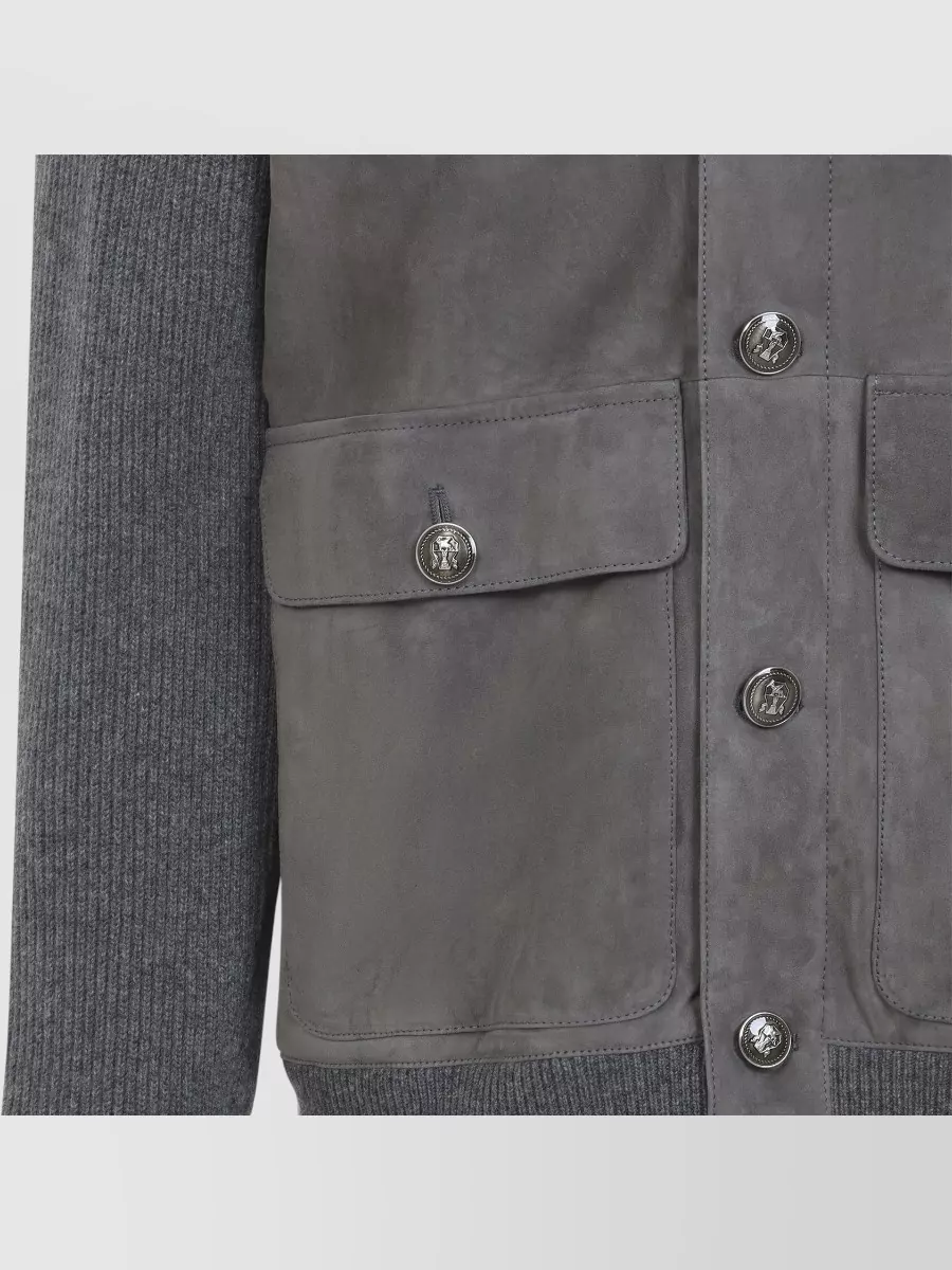 Brunello Cucinelli Leather Padded Jacket