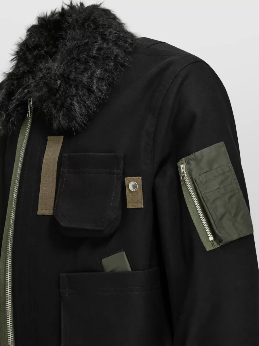 Sacai Wool Padded Bomber Jacket