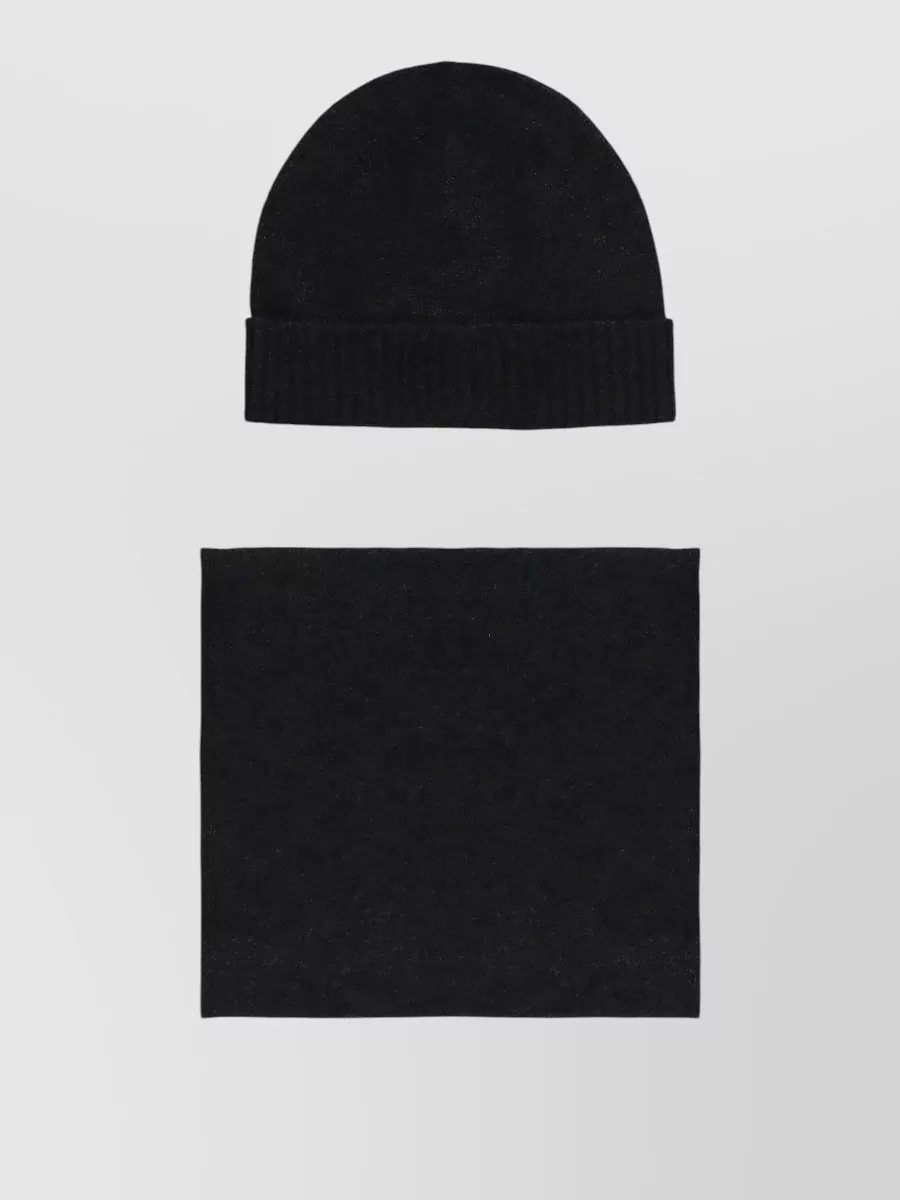 Peuterey Cashmere blend beanie and scarf set