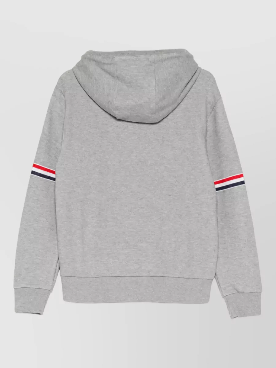 Thom Browne Cotton Mélange Zip-Up Hoodie