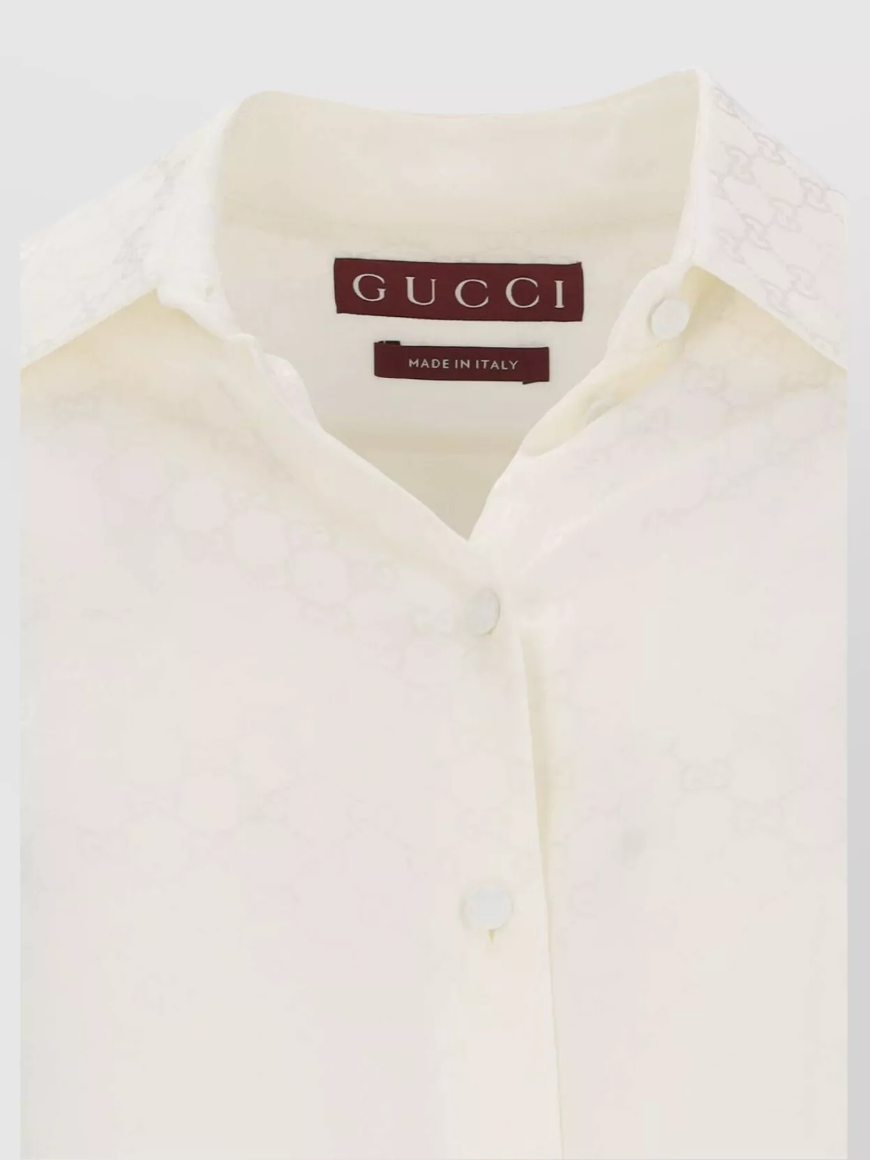 Gucci Structured Collar Long Sleeve Top
