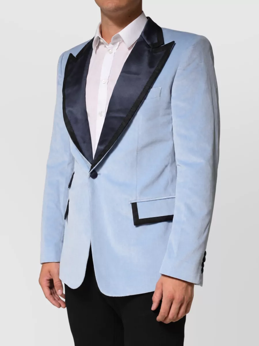 Dolce&Gabbana Silk Blend Single Breasted Jacket