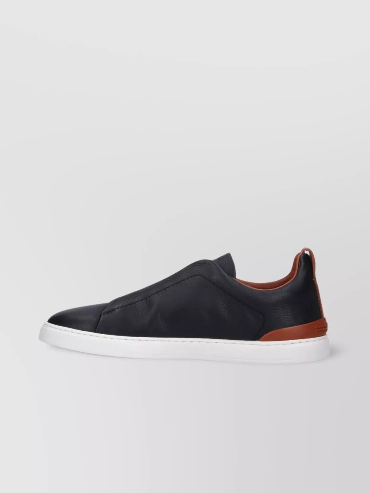 Zegna Round Toe Textured Finish Sneakers