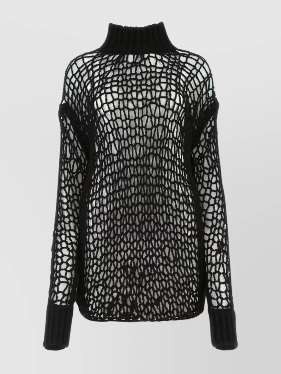 Shop Ann Demeulemeester Wool Blend Sweater In Black