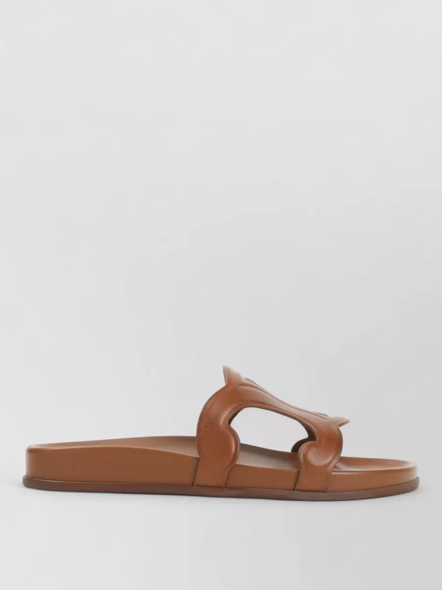 Celine Leather Slide Sandals
