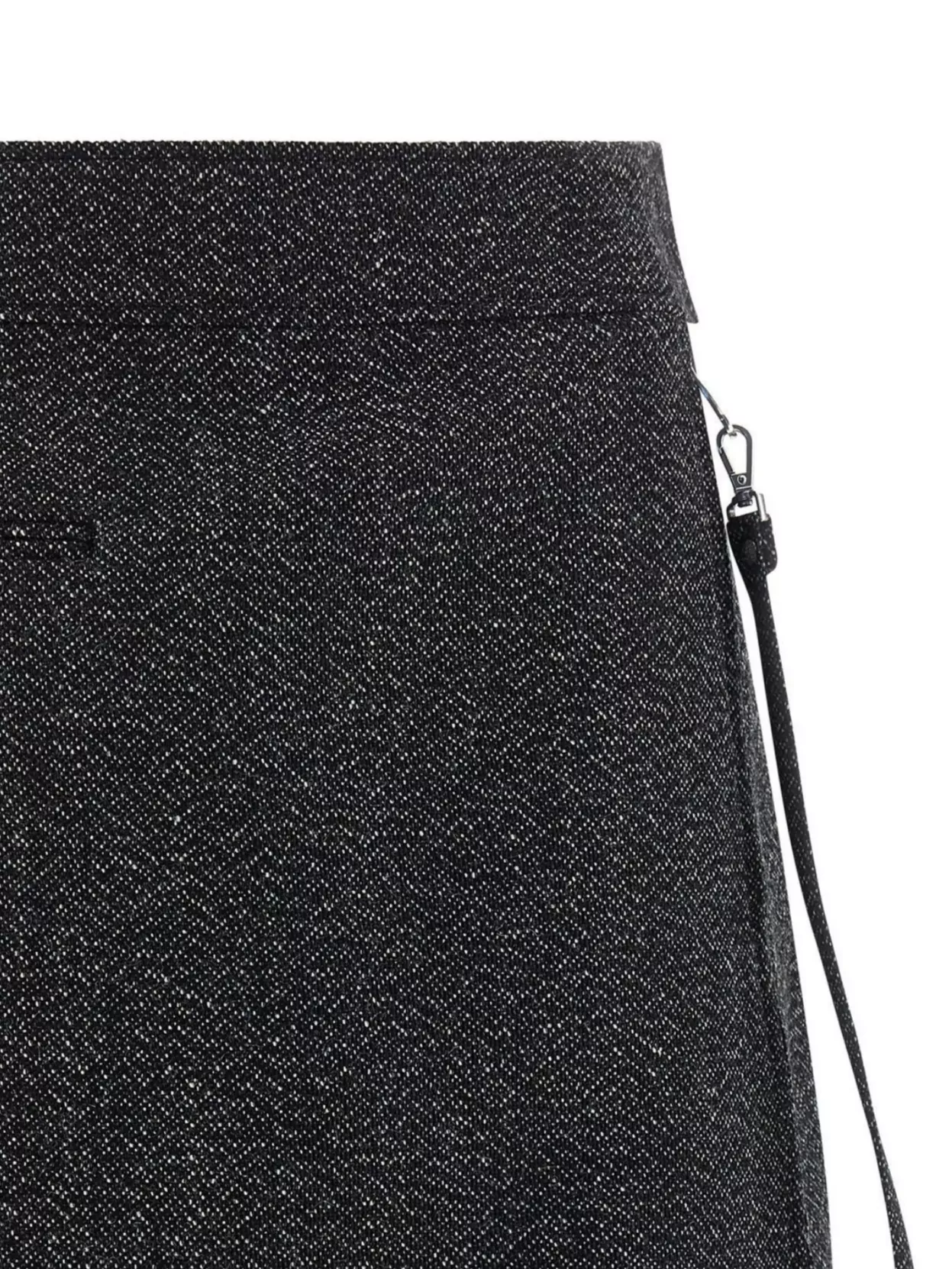 Courrèges Herringbone Mini Skirt Side Strap Detail