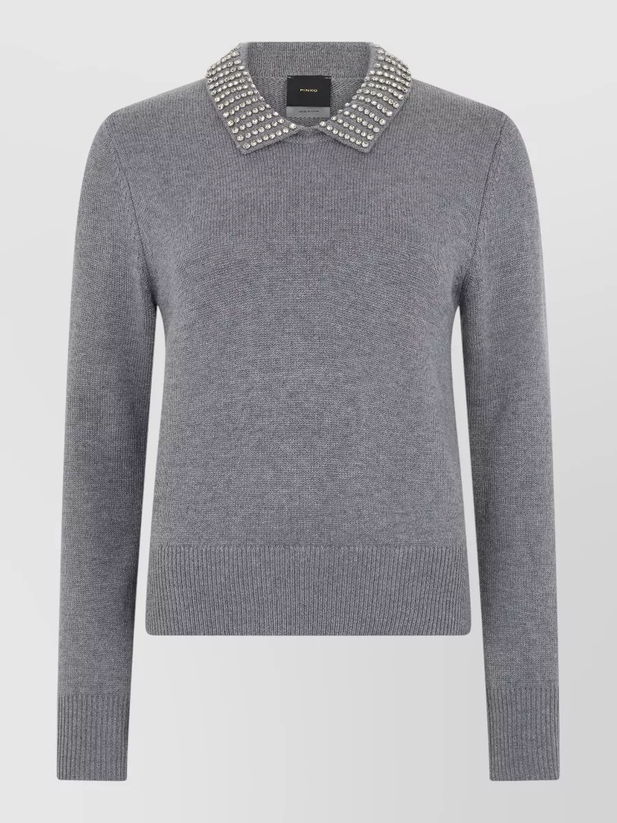 Pinko Cashmere blend polo collar sweater