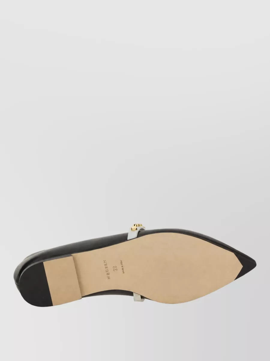 Alexander Mcqueen Leather Ballerina Shoes