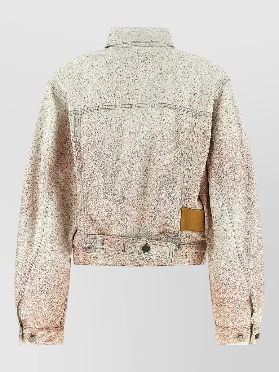 Haikure Denim Glitter Cropped Jacket