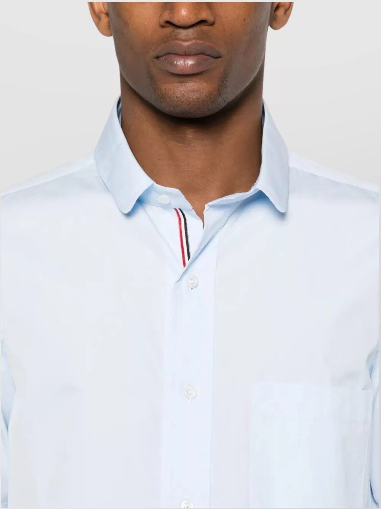 Thom Browne Mini Collar Shirt Asymmetric Hem Poppin