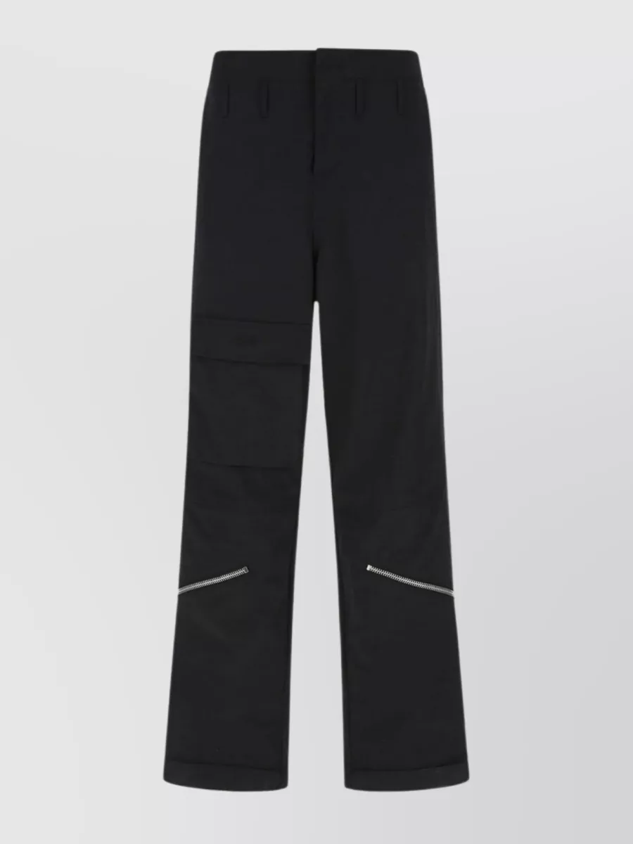 424 Elastic Waist Wide-leg Nylon Pant In Black