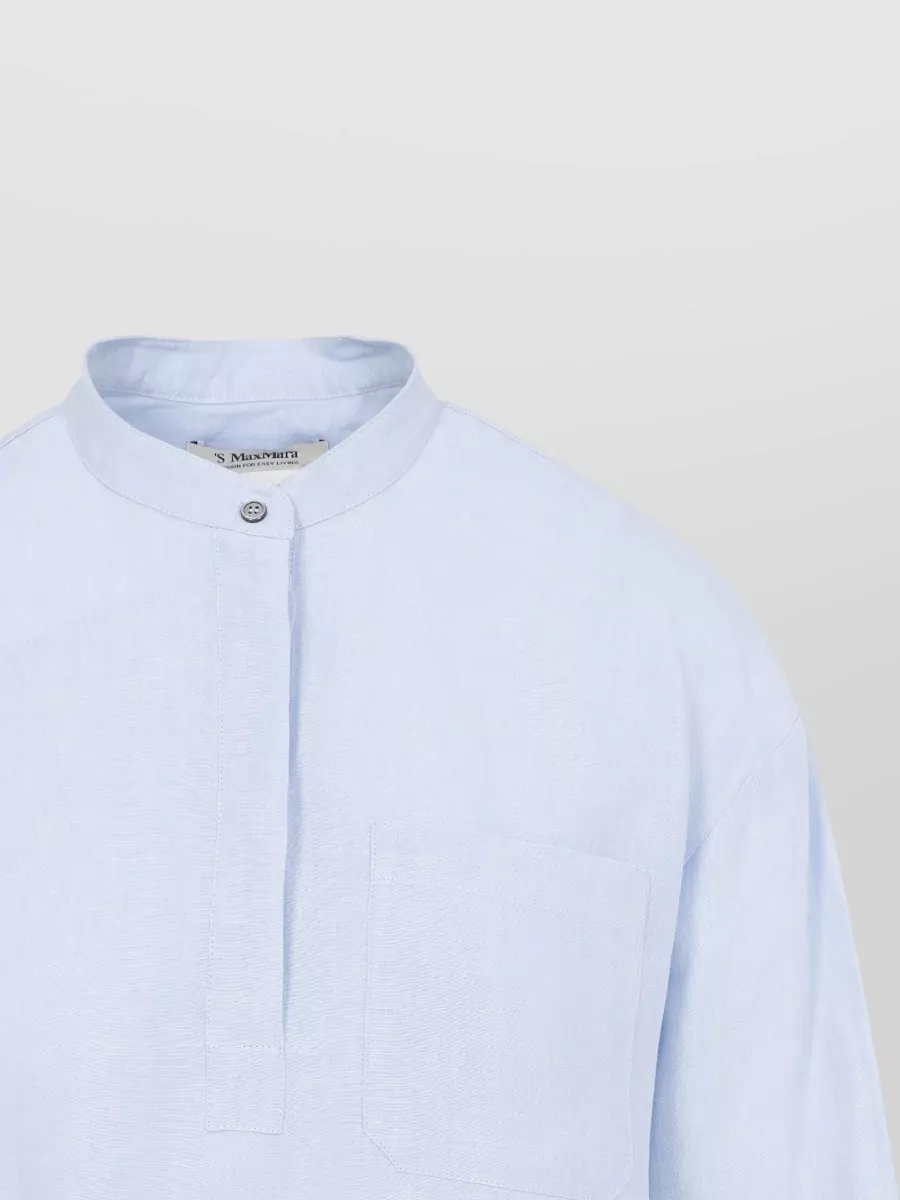 S Max Mara Linen Long-Sleeve Shirt