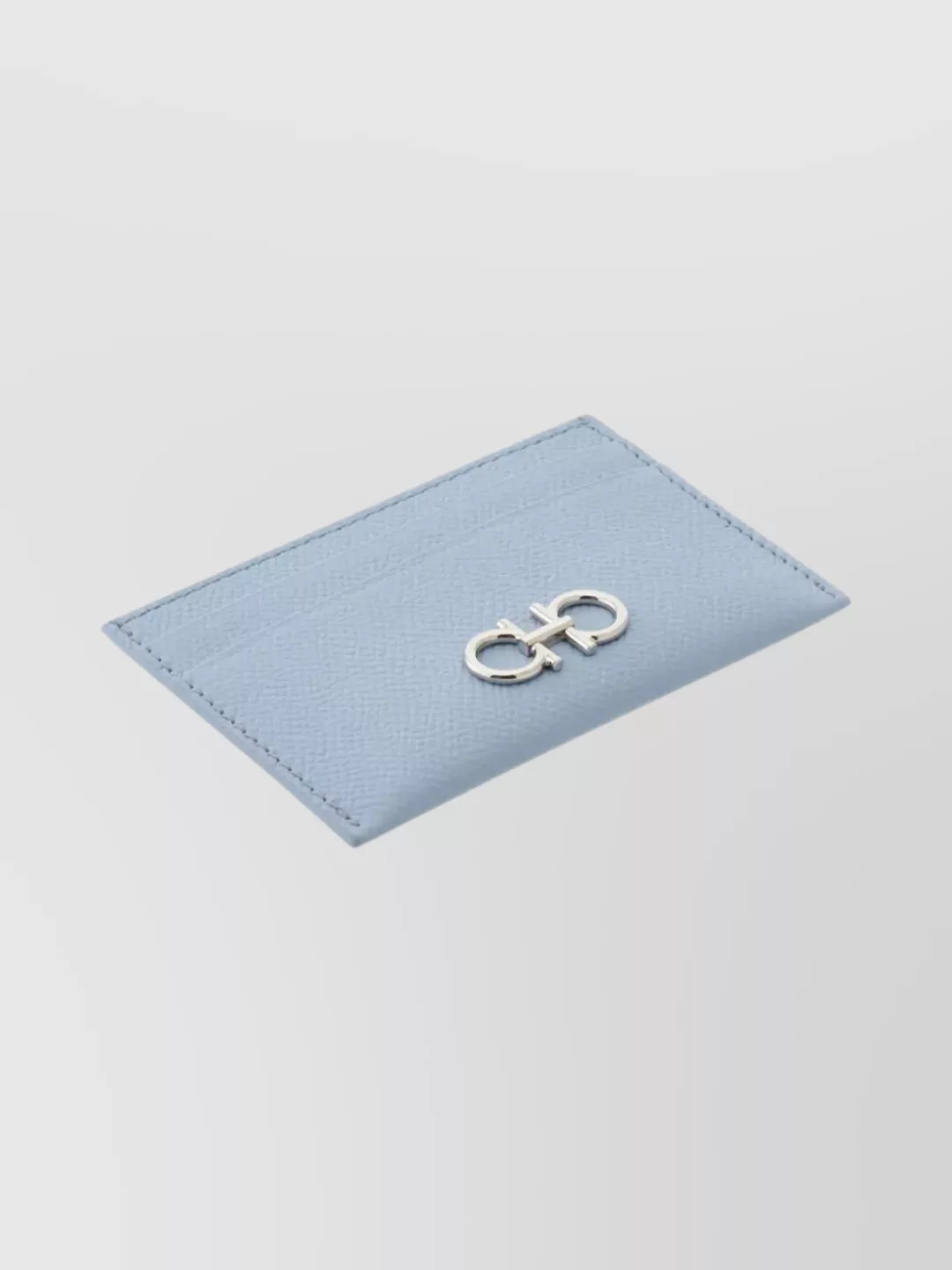 Ferragamo Textured Leather Card Holder Gancini Design