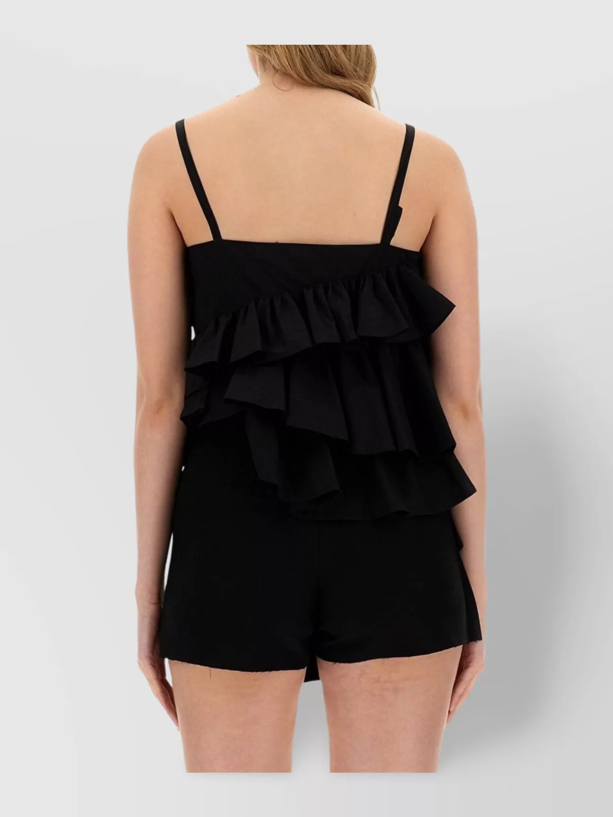 Msgm Ruches Tops With Asymmetric Hem And Ruffle