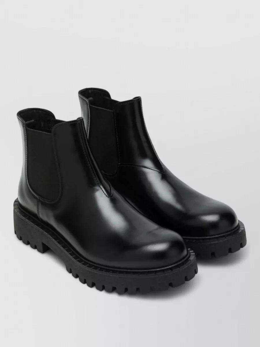 Prada leather chelsea ankle boots