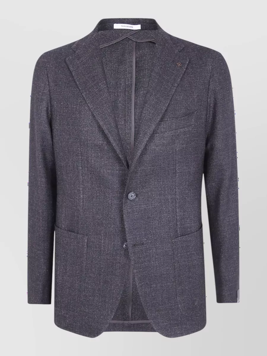Tagliatore silk blend single breasted suit jacket