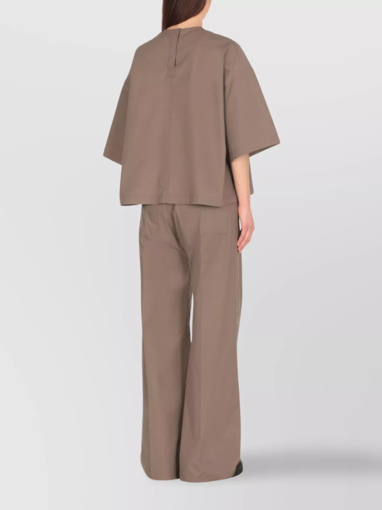 Rick Owens Boxy Silhouette Round Neck Button T-Shirt