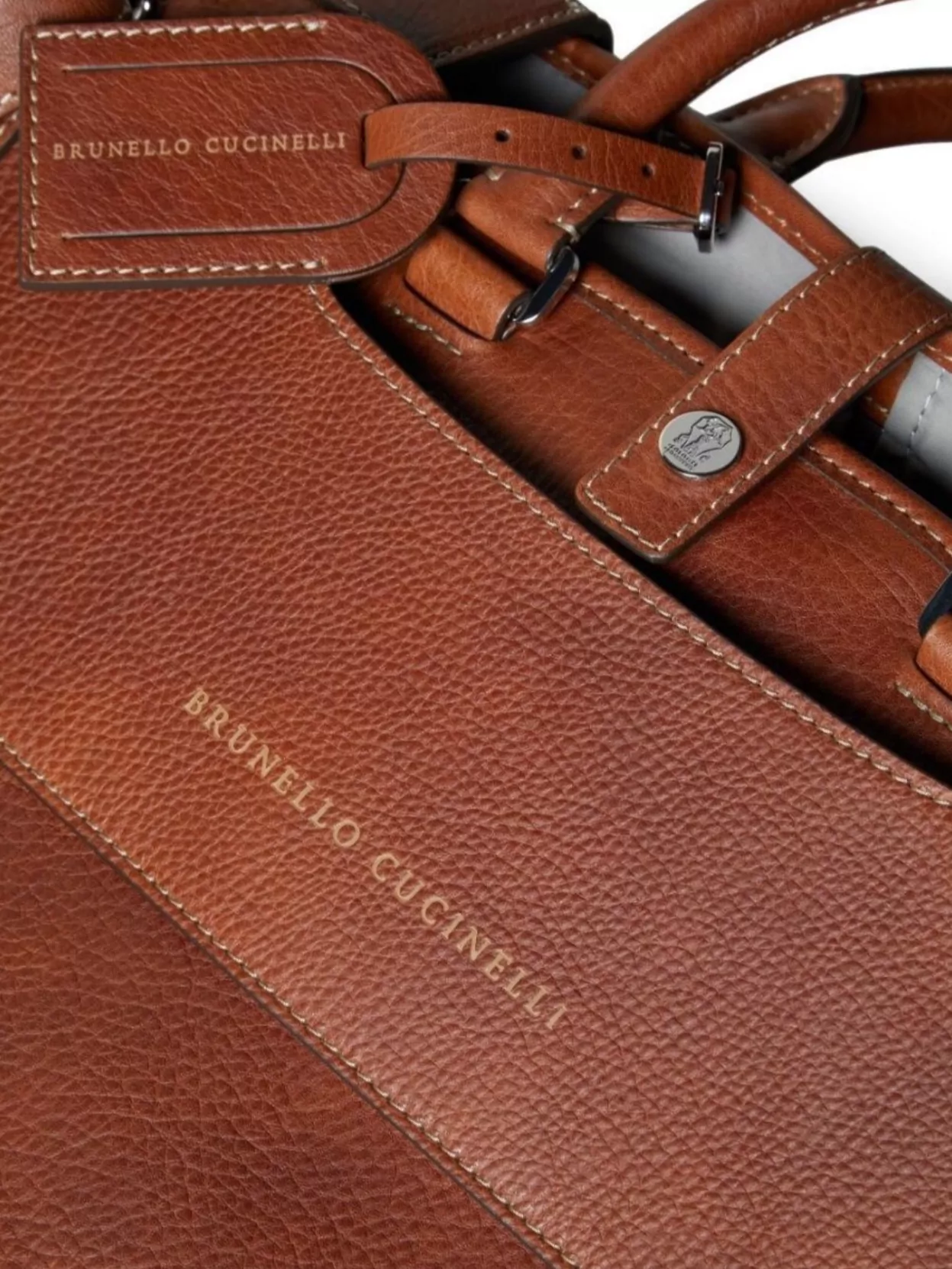 Brunello Cucinelli Travel Leather Garment Bag
