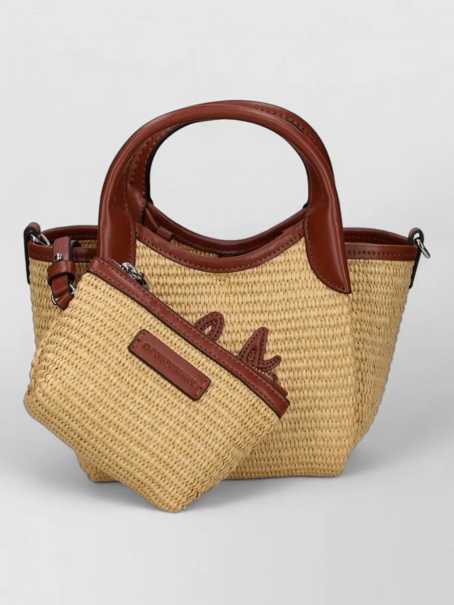 Emporio Armani woven mini tote bag