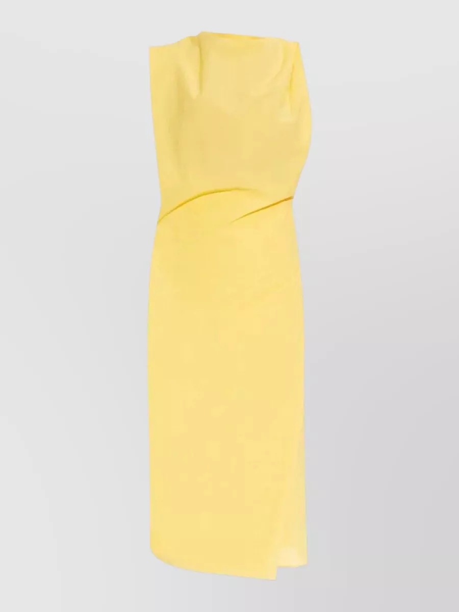 Jacquemus draped asymmetric sleeveless midi dress