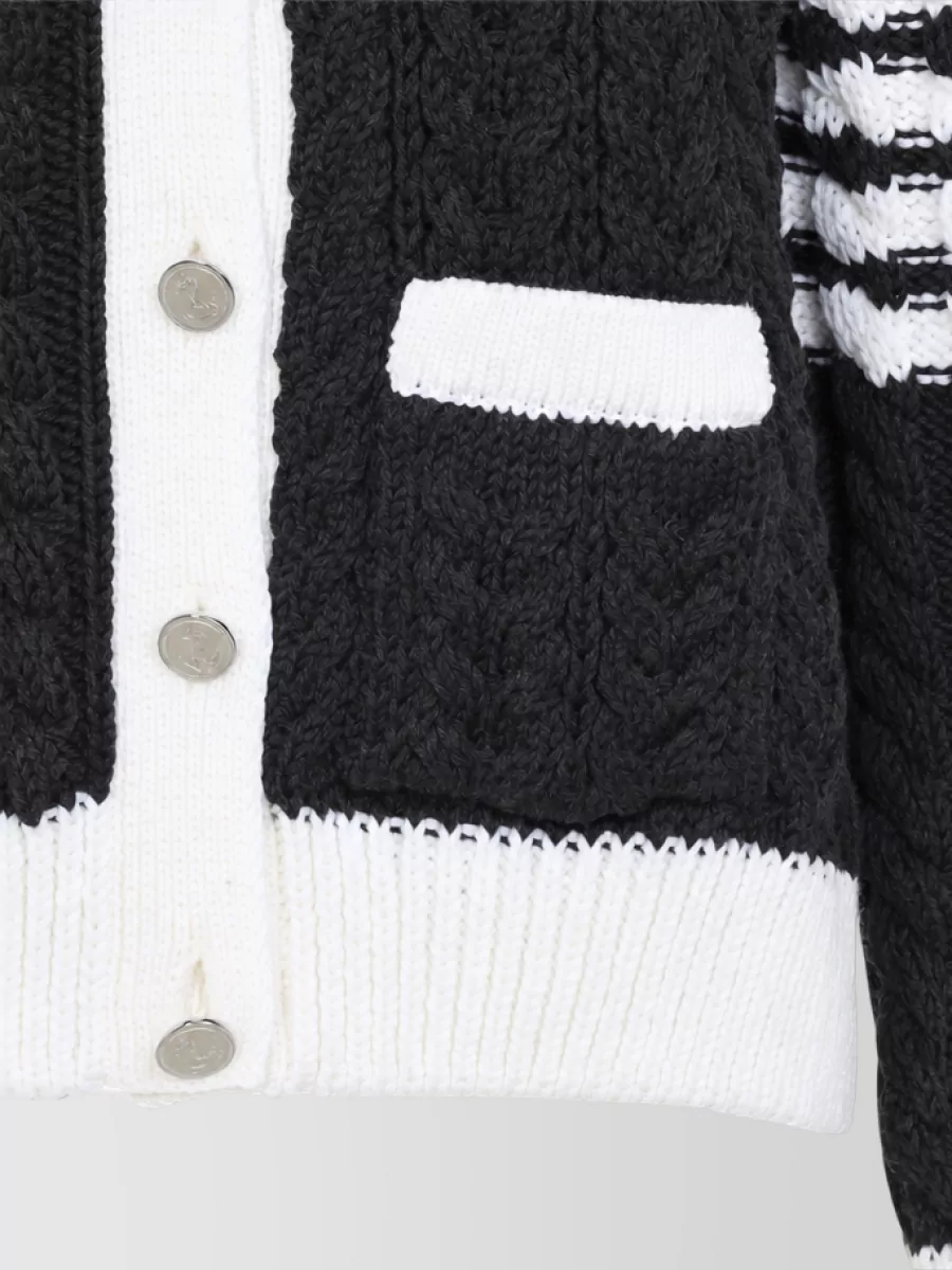Thom Browne Wool Cable-Knit Cardigan