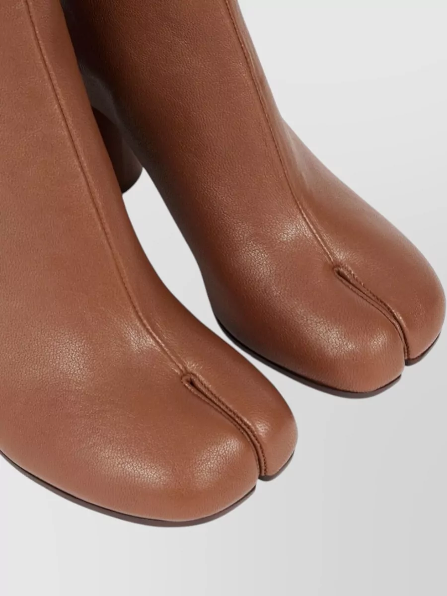 Maison Margiela Leather Tabi Ankle Boots