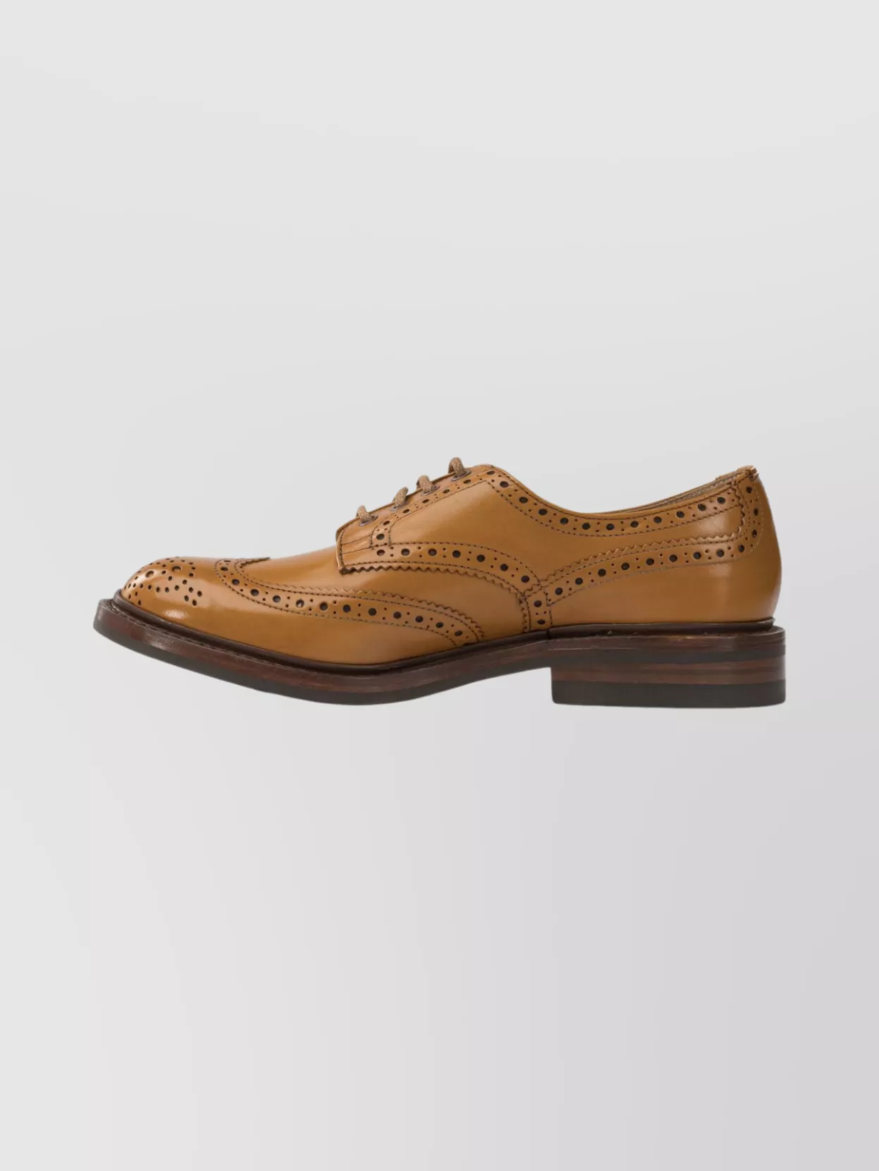 Tricker's Round Toe Brogue Derby Lace-Up Shoes
