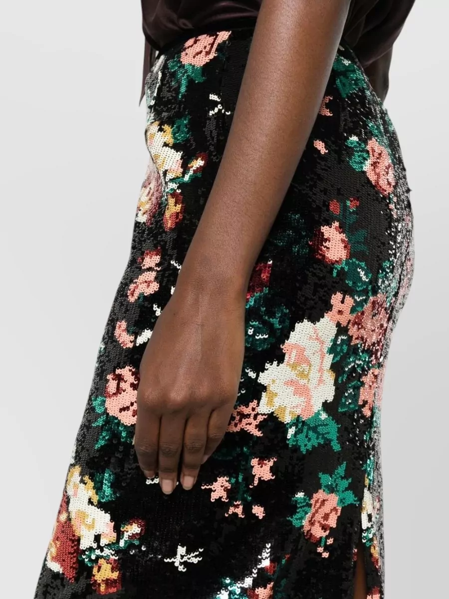 Forte Forte Sequined Floral-Print Midi Skirt