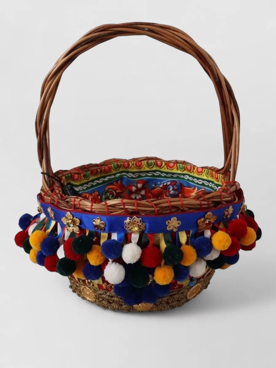 Dolce&Gabbana Agnese Wicker Basket Bag