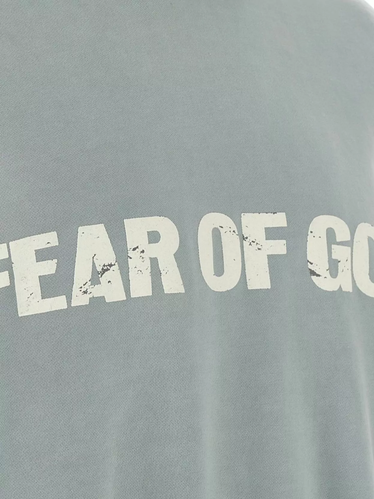 Fear Of God Cozy Hoodie With Printed Design Ribbed Cuffs Hem