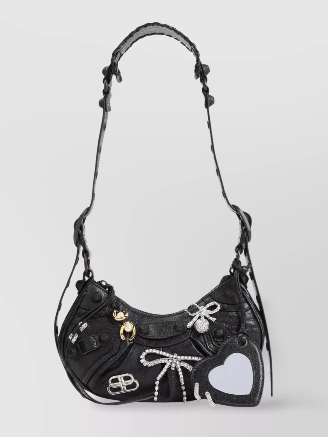 Balenciaga Xs Shoulder Bag Crystal Knot Signature Studs